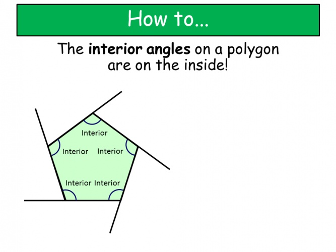 Diagram of interior angles